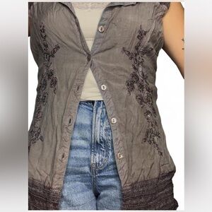 boho vintage earthy top